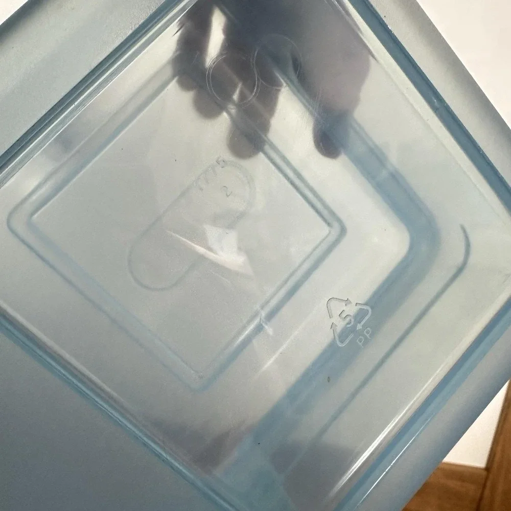 Vintage Sterilite Flip‎ Tops Plastic Storage Container Box Blue Tint 1996 Hinged